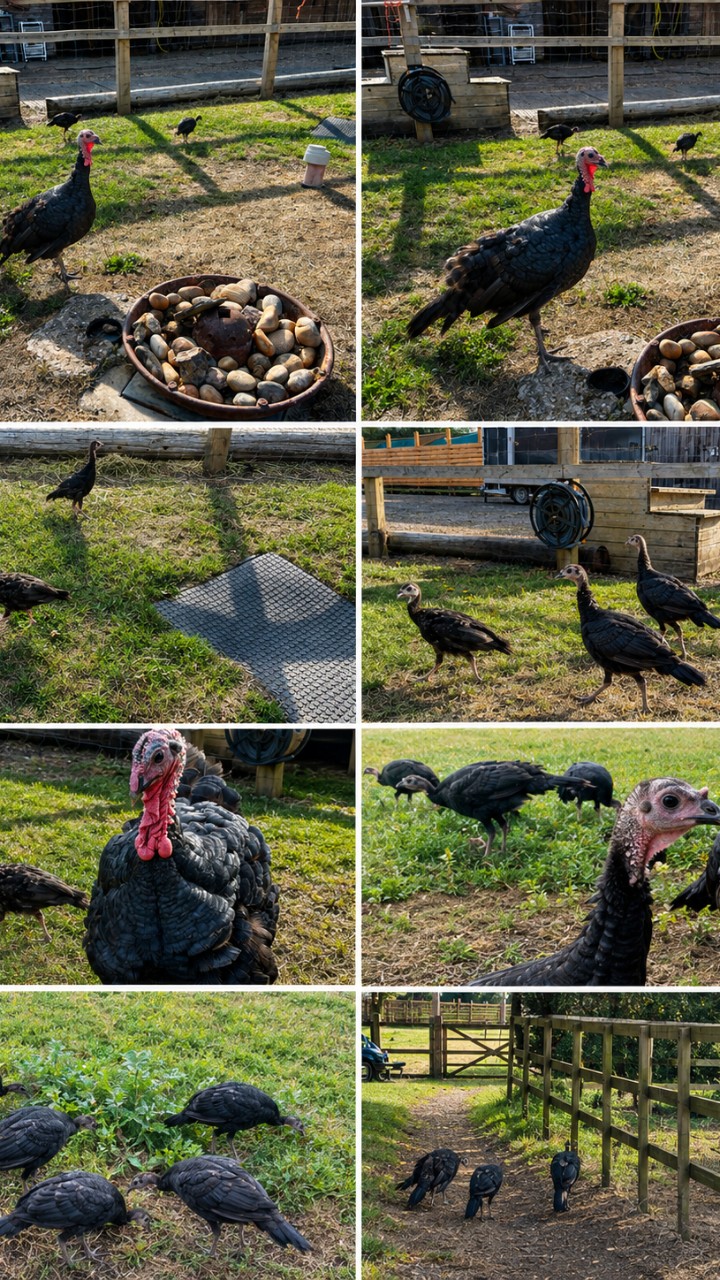 Norfolk Black Turkeys