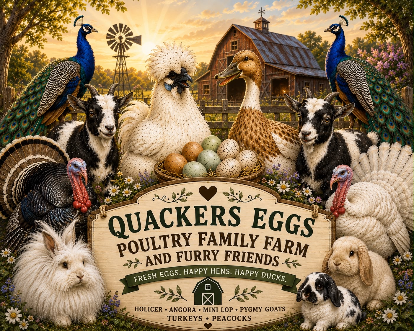 quackerseggs poultry family farm and furry friends